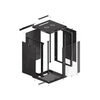 10. Szafa rack Lanberg WF01-6618-10B (18U; 901mm / 600mm / 600 mm; wisząca; Szklane; 19''; kolor czarny)