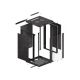 10. Szafa rack Lanberg WF01-6618-10B (18U; 901mm / 600mm / 600 mm; wisząca; Szklane; 19''; kolor czarny)