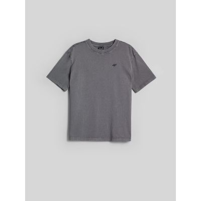 7. T-shirt loose z nadrukiem damski 4F 4FKAW26TTSHF4506-26S