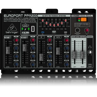 2. Behringer PPA200 system PA System nagłośnieniowy wolnostojący (PA) 200 W Czarny