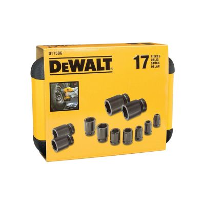 2. Nasadki udarowe Dewalt DT7506 ( 6mm,8mm,10mm,11mm,12mm,13mm,14mm,16mm,17mm,18mm,19mm,20mm,21mm,22mm,27mm 17szt.)