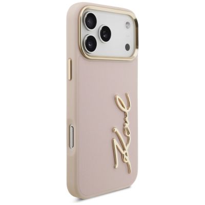 4. Etui Karl Lagerfeld Karl Script Logo na iPhone 17 Pro Max - różowe