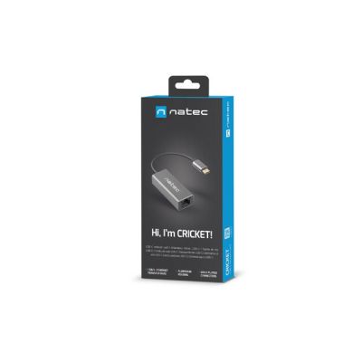4. NATEC KARTA SIECIOWA CRICKET 1GB USB-C 3.1 1X RJ45 NA KABLU NNC-1925