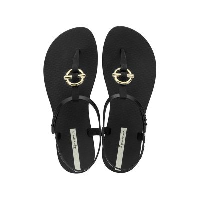 6. Ipanema Sandal Class sandały japonki damskie modne czarne ze złotym