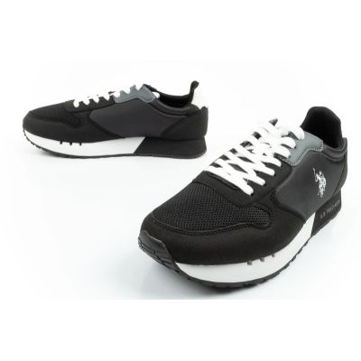 8. U.S Polo Assn buty sportowe sneakersy męskie modne wygodne czarne
