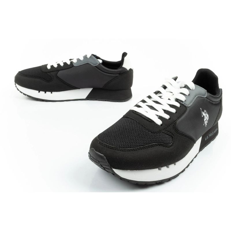 8. U.S Polo Assn buty sportowe sneakersy męskie modne wygodne czarne
