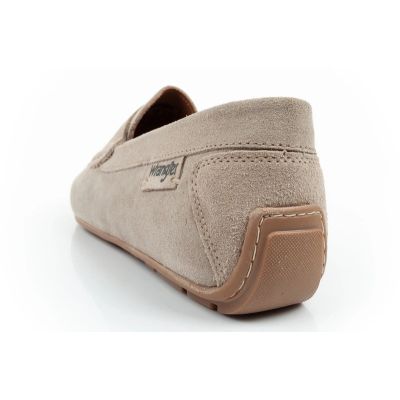 5. Wrangler buty męskie półbuty mokasyny Maifield Suede skóra naturalna beżowe