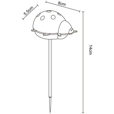 3. LAMPA SOLARNA BIEDRONKA 1 LED 5x7,5x13CM