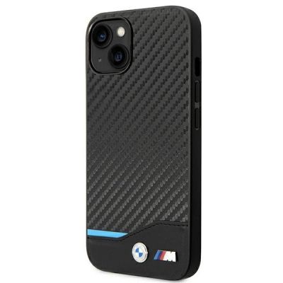 2. Etui BMW Leather Carbon na iPhone 14 Plus - czarne