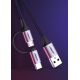 10. Ugreen kabel przewód 2w1 USB - micro USB / USB Typ C 1m 2,4A czarny (30875)