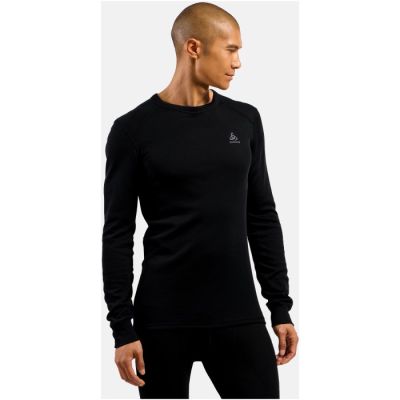 3. Koszulka męska Odlo BL TOP crew neck l/s ACTIVE WARM ECO roz. M Czarna