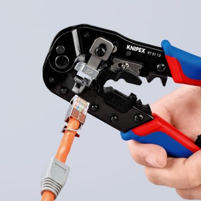 8. Knipex 97 51 13 zaciskarka kablowa Narzędzie do zaciskania Czarny, Niebieski, Czerwony