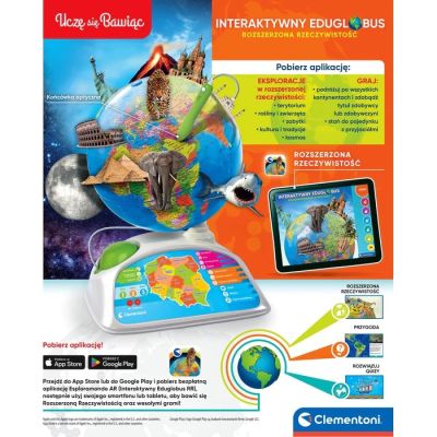 7. Zestaw Clementoni - Interaktywny Eduglobus
