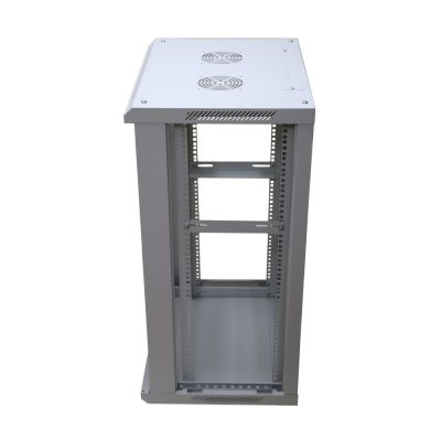 4. Extralink Szafa rack 18U 600x600 Szara montowana na ścianie