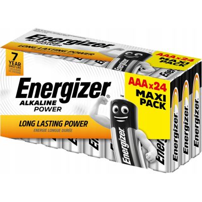 2. ENERGIZER BATERIE ALKALINE POWER AAA LR03 24 SZTUKI NEW MAXI PACK
