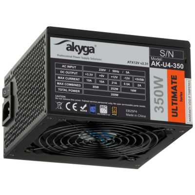 2. Akyga AK-U4-350 moduł zasilaczy 350 W 20+4 pin ATX ATX Czarny