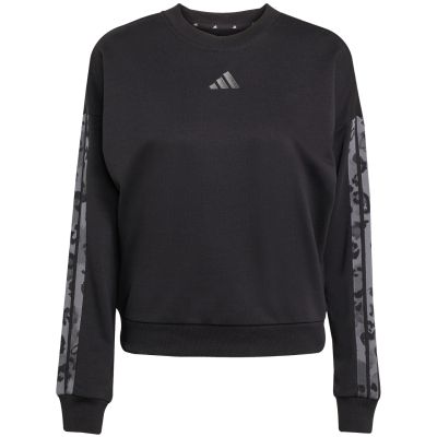 2. Bluza damska adidas Animal Print 3-Stripes French Terry Sweatshirt czarna JM1835