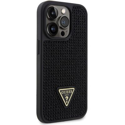 4. Etui Guess Rhinestone Triangle na iPhone 14 Pro - czarne