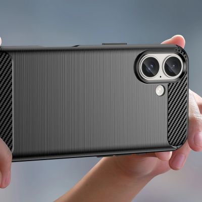 6. Etui silikonowe Carbon Case do iPhone 16 - czarne