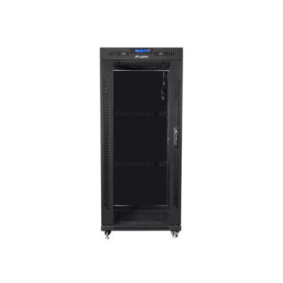 LANBERG SZAFA STOJĄCA RACK 19" 27U 600X800 DRZWI SZKLANE LCD CZARNA FF01-6827-12BL (FLAT PACK)