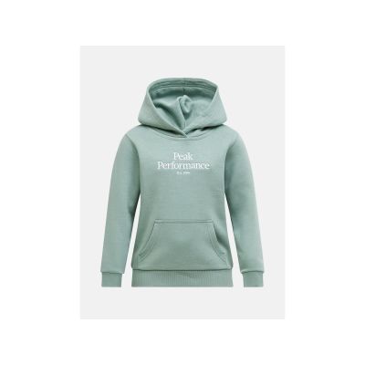 Bluza juniorska PEAK PERFORMANCE Jr Original Small Logo Hood kolor zielony