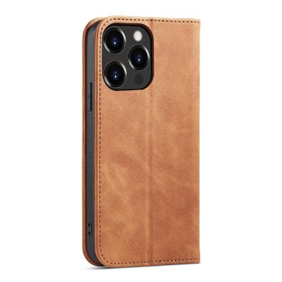 4. Magnet Fancy Case etui do iPhone 13 Pro Max pokrowiec portfel na karty kartę podstawka brązowy