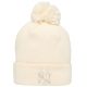 New Era Wmns Metallic Bobble Beanie New York Yankees Hat 60691357 Beżowe One size