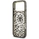 7. Etui Guess IML Leopard Glitter Triangle Logo MagSafe na iPhone 17 Pro Max / 18 Pro Max - czarne