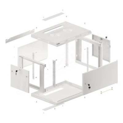 12. Lanberg WF01-6406-00S stojak 6U Szafa wisząca Szary