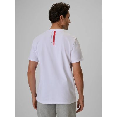 2. T-shirt bawełniany kibica męski 4F 4FRSS26TTSHM4203-10S