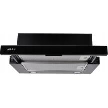 Okap teleskopowy MAAN Corona 2 G 50 cm | LED | czarne szkło