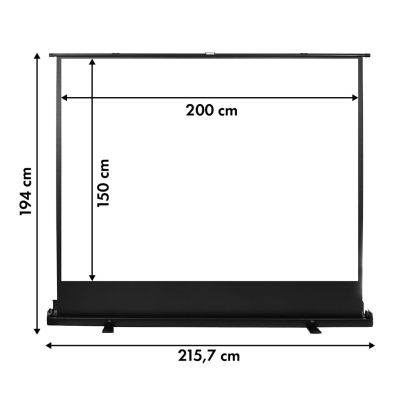 21. MACLEAN PRZENOŚNY EKRAN PROJEKCYJNY, KOMPAKTOWY, PODŁOGOWY, 100", 4:3, MC-211