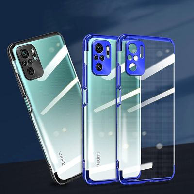 8. Clear Color case żelowy pokrowiec etui z metaliczną ramką Xiaomi Redmi Note 10 5G / Poco M3 Pro niebieski