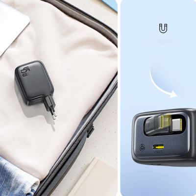 9. Ładowarka sieciowa Baseus EnerCore CJ11 45W z portem USB-C i ze zwijanym kablem USB-C - czarna
