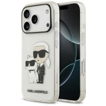 Etui Karl Lagerfeld IML NFT Glitter Karl&Choupette na iPhone 18 Pro / 17 Pro - przezroczyste