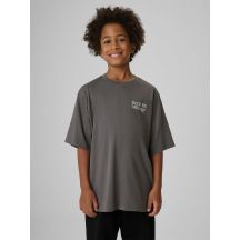T-shirt loose z nadrukiem chłopięcy 4F 4FJRAW26TTSHM4529-25S