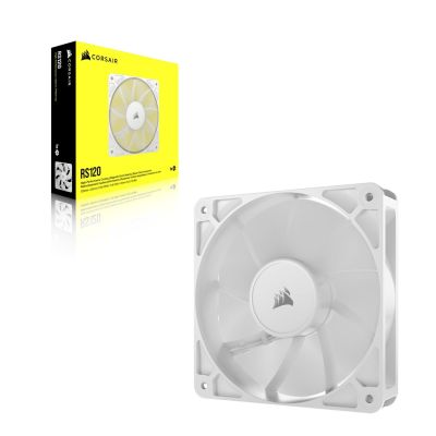 6. CORSAIR RS120 White 120mm Fan Single Pack