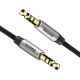 2. Baseus Yiven M30 kabel audio stereo AUX 3,5 mm męski mini jack 1m srebrno-czarny (CAM30-BS1)