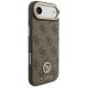4. Etui Guess 4G Strass Logo & Big Strap Metal Buttons MagSafe na iPhone Air - brązowe