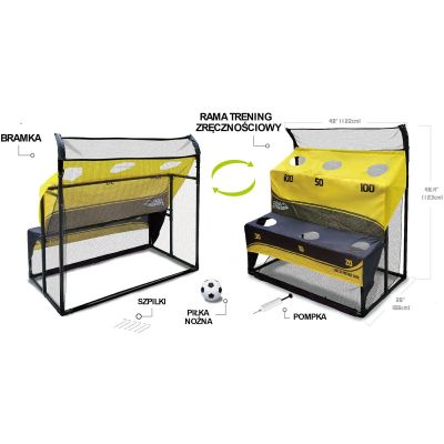 13. ZESTAW TRENINGOWY DO PIŁKI NOŻNEJ BRAMKA RAMA TRENINGOWA 2W1