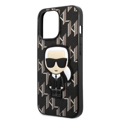 6. Etui Karl Lagerfeld Monogram Ikonik Patch na iPhone 13 Pro / iPhone 13 - czarne