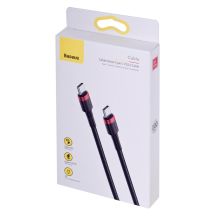 BASEUS KABEL USB-C DO USB-C CAFULE 60W 1M, CZARNY