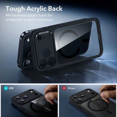 5. Zestaw ESR Classic Hybrid MagSafe + Szkło hartowane na iPhone 17 Pro - przezroczysto-czarne