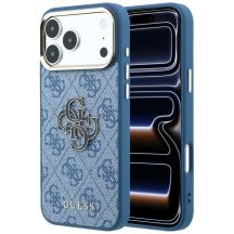 Etui Guess 4G & Big Resin Logo na iPhone 17 Pro / 18 Pro - jasnoniebieskie