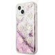 2. Etui Guess Peony Liquid Glitter na iPhone 13 mini - różowe
