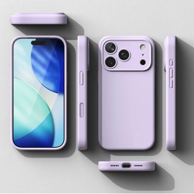 7. Etui Ringke Silicone Magnetic MagSafe na iPhone 17 Pro - fioletowe