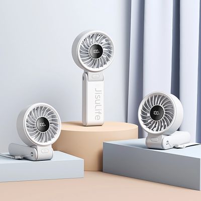 5. Mini wentylator Jisulife Handheld Fan Life7 3600mAh przenośny wiatraczek USB - szary