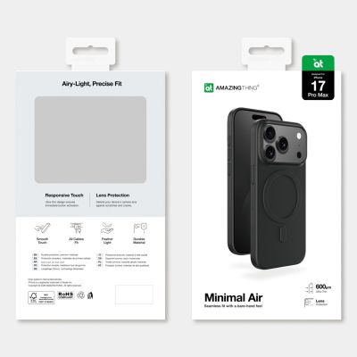 8. Etui AMAZINGTHING Minimal Air na iPhone 17 Pro Max kompatybilne z MagSafe - czarne