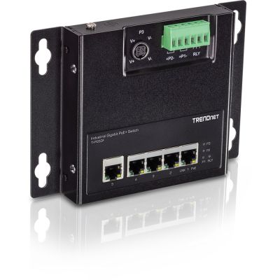 6. Przełącznik przemysłowy TRENDnet 5 Port Gigabit Unmanaged PoE+ FA Metal