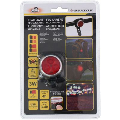 9. Lampka rowerowa tylna Dunlop 3led SMD 2100593